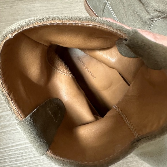 Isabel Marant Crisi Velvet Boots in Taupe - Picture 4 of 5